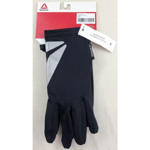 Reebok Women's Sports Gloves OS Black Touchscreen Water Repellent Brushed Fleece